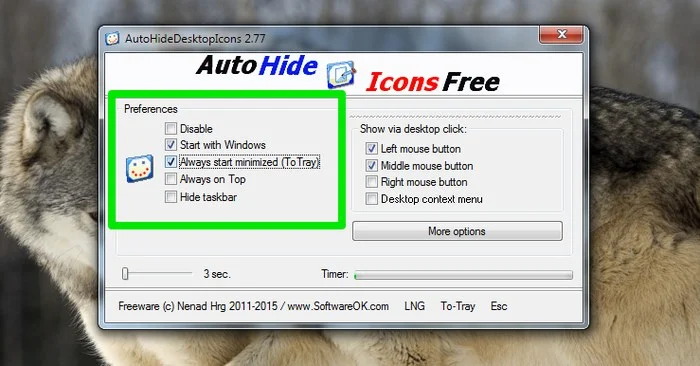 AutoHideDesktopIcons Crack Free Download